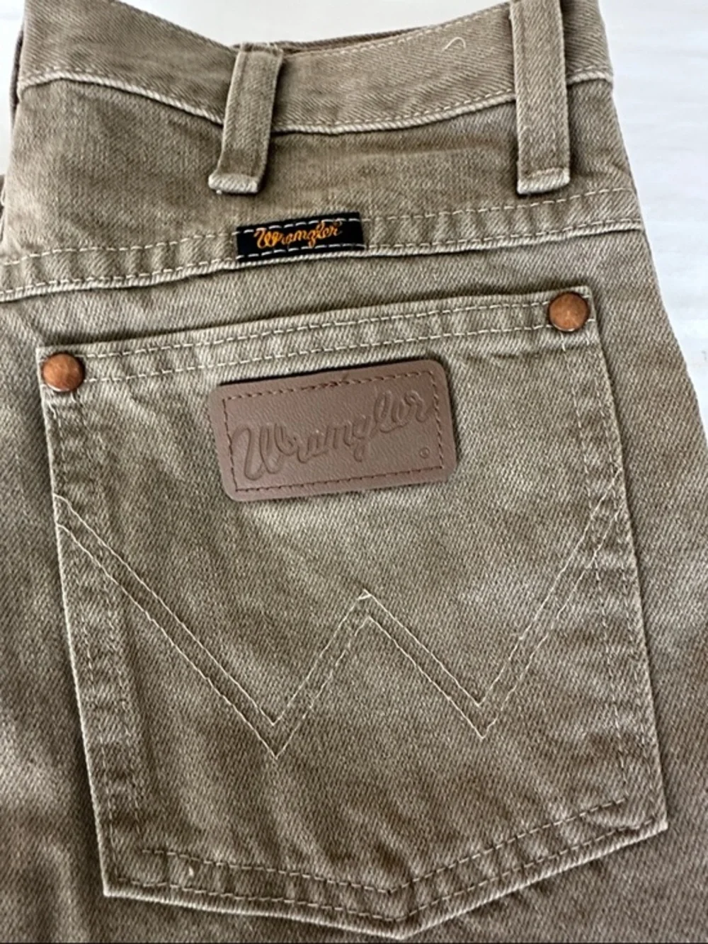 Vintage 90’s Wrangler #0936 Men’s Tan Cowboy Slim Jeans, 27 - Picture 2 of 5